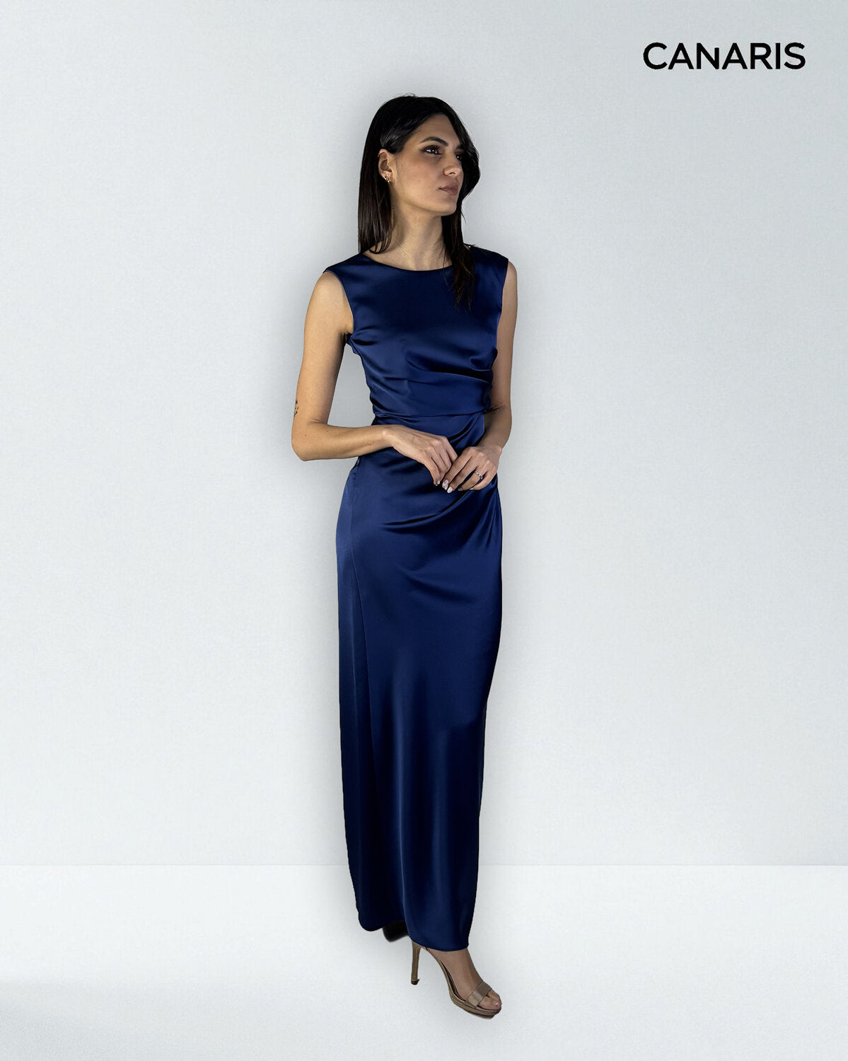 Abito cerimonia donna blu lungo Lecce Canaris