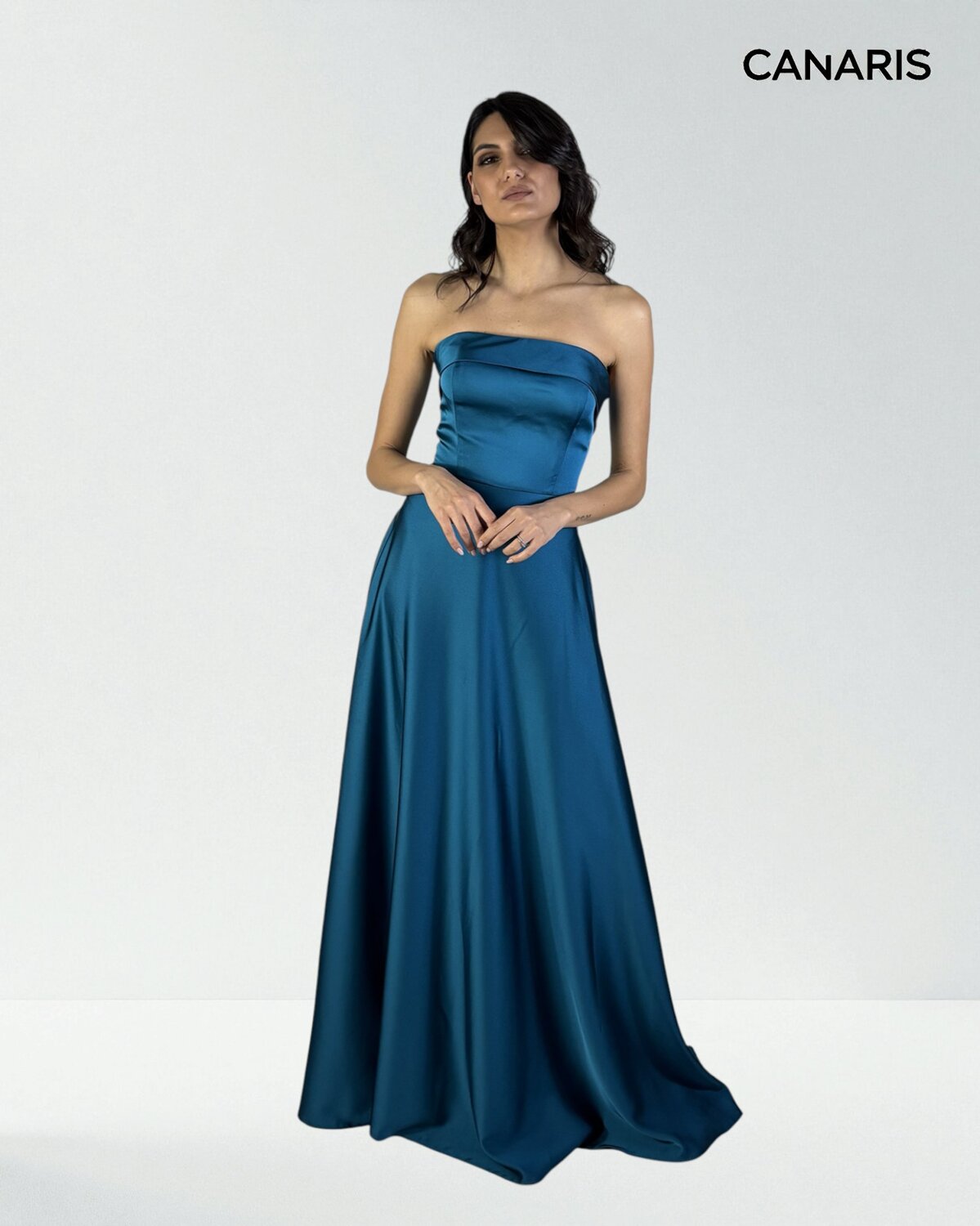 Abito cerimonia donna blu lungo damigella Lecce Canaris