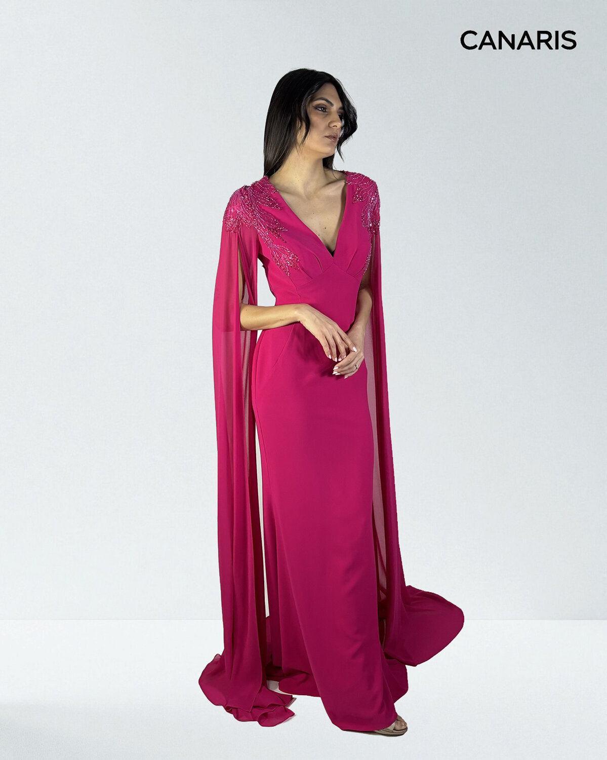 Abito cerimonia donna fucsia lungo mamma degli sposi Lecce Canaris