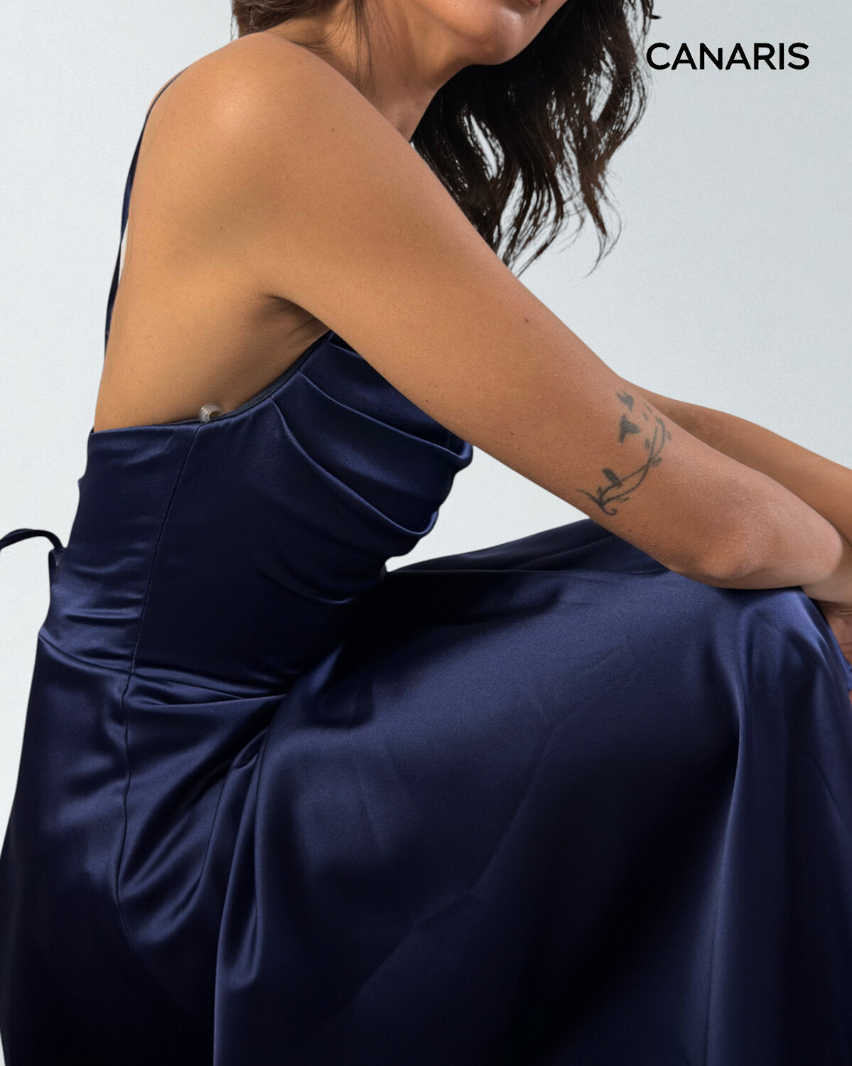 Abito cerimonia donna blu lungo damigella Lecce Canaris