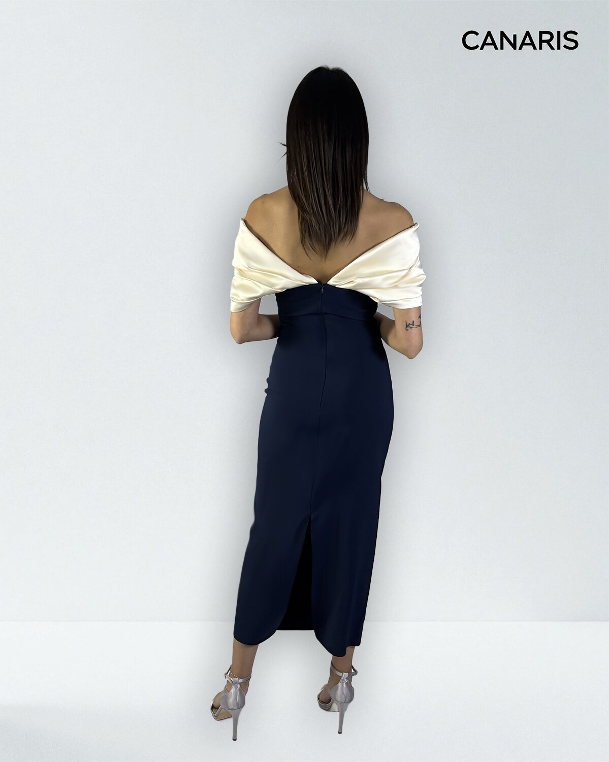 Abito cerimonia donna blu corto Lecce Canaris