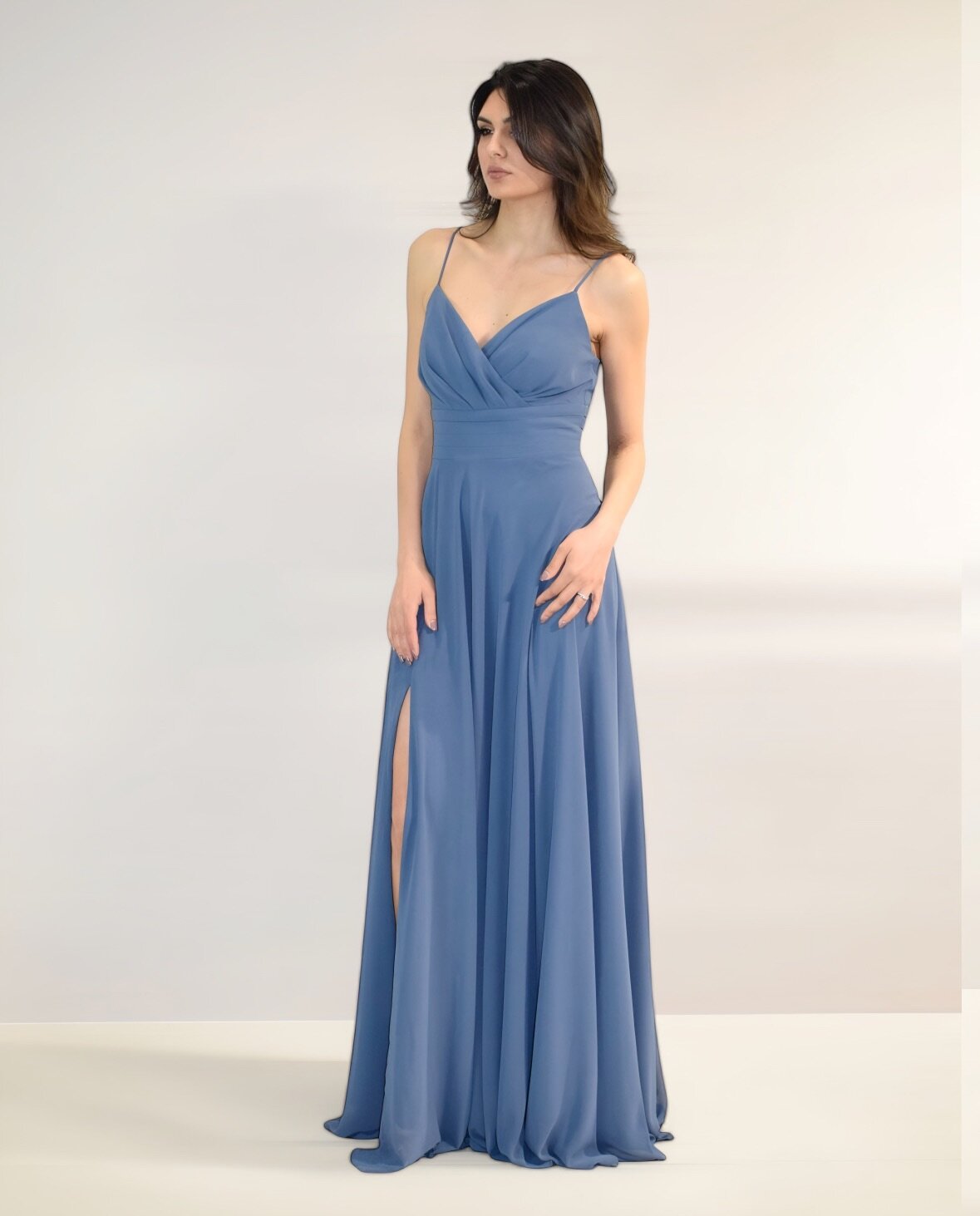 Abito cerimonia donna verde lungo damigella Lecce Canaris