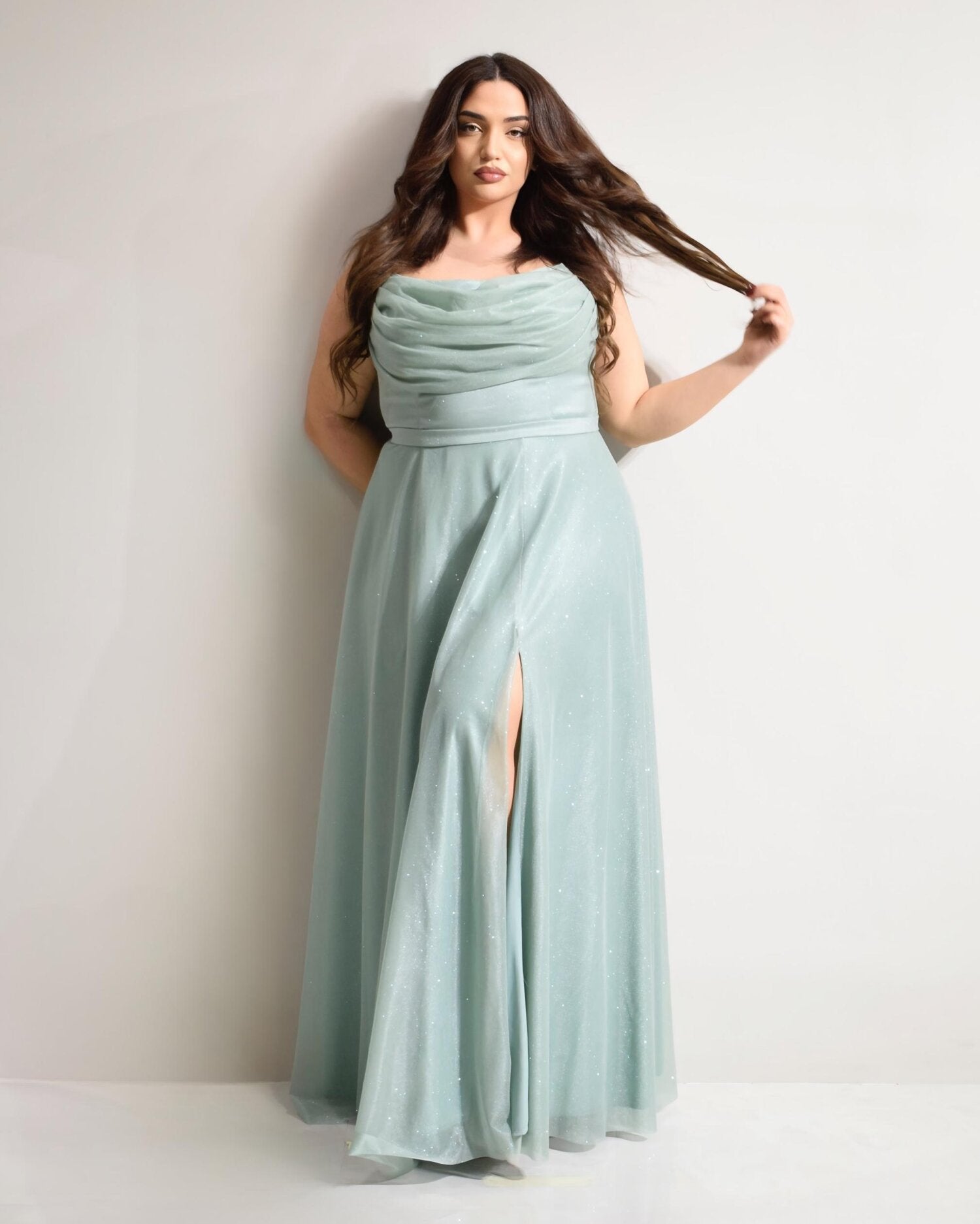 Abito cerimonia donna blu lungo damigella Lecce Canaris