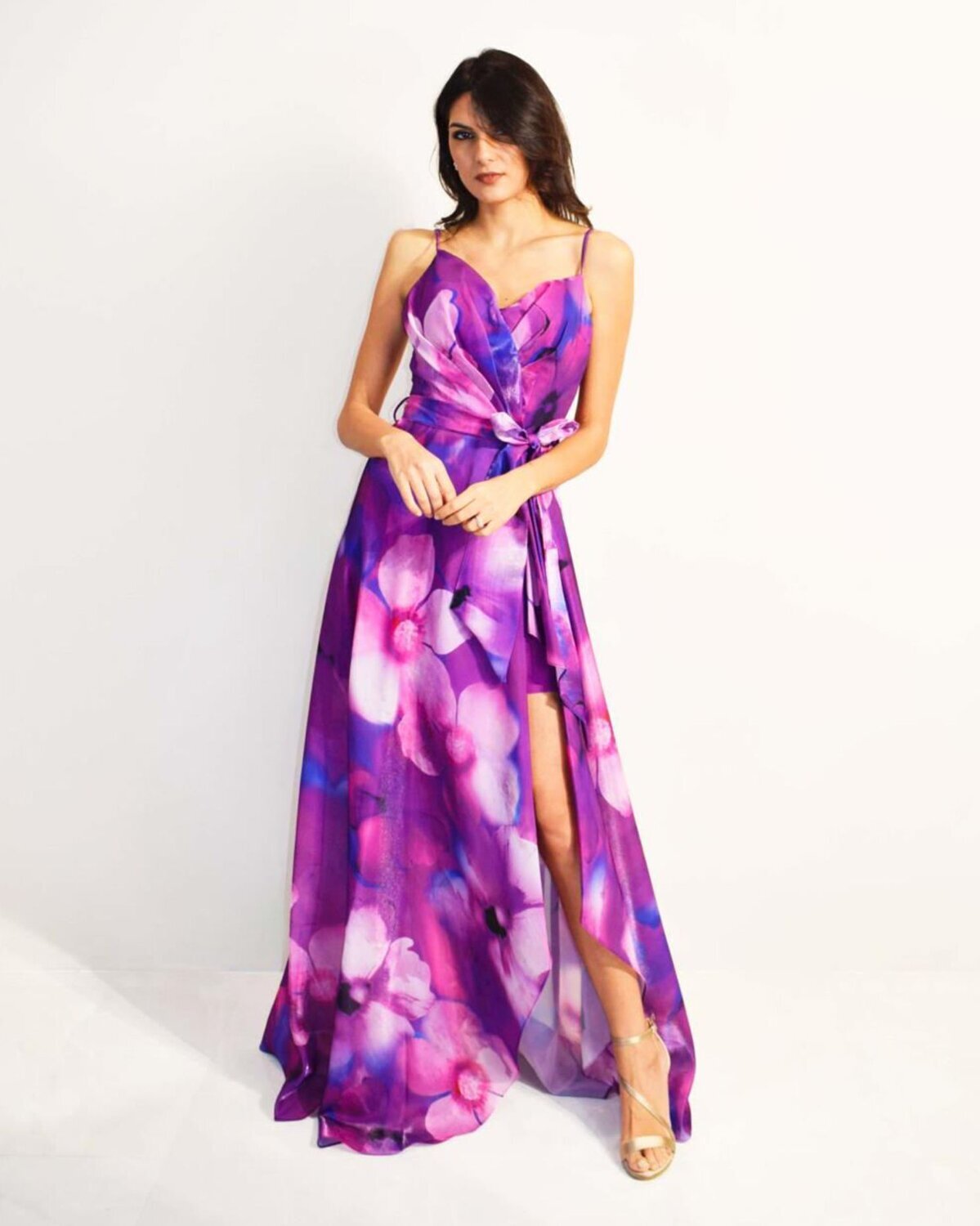 Abito cerimonia donna blu lungo Lecce Canaris
