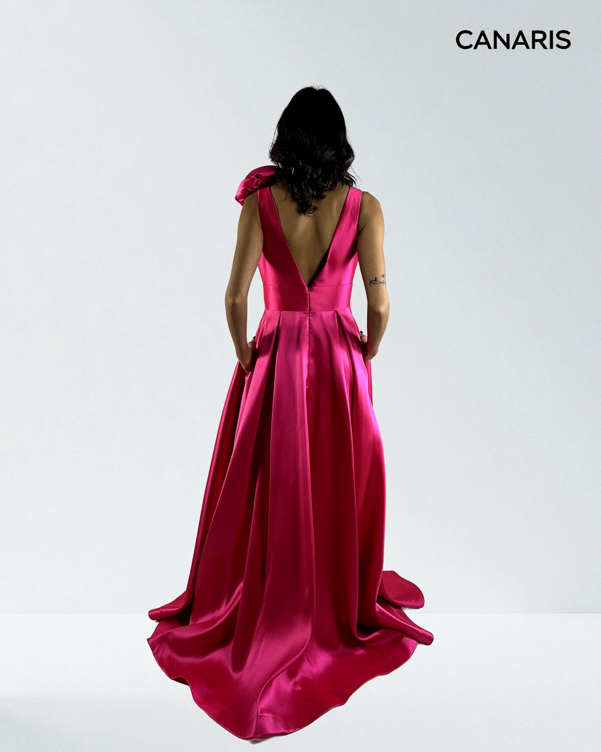 Abito cerimonia donna fucsia lungo mamma degli sposi Lecce Canaris