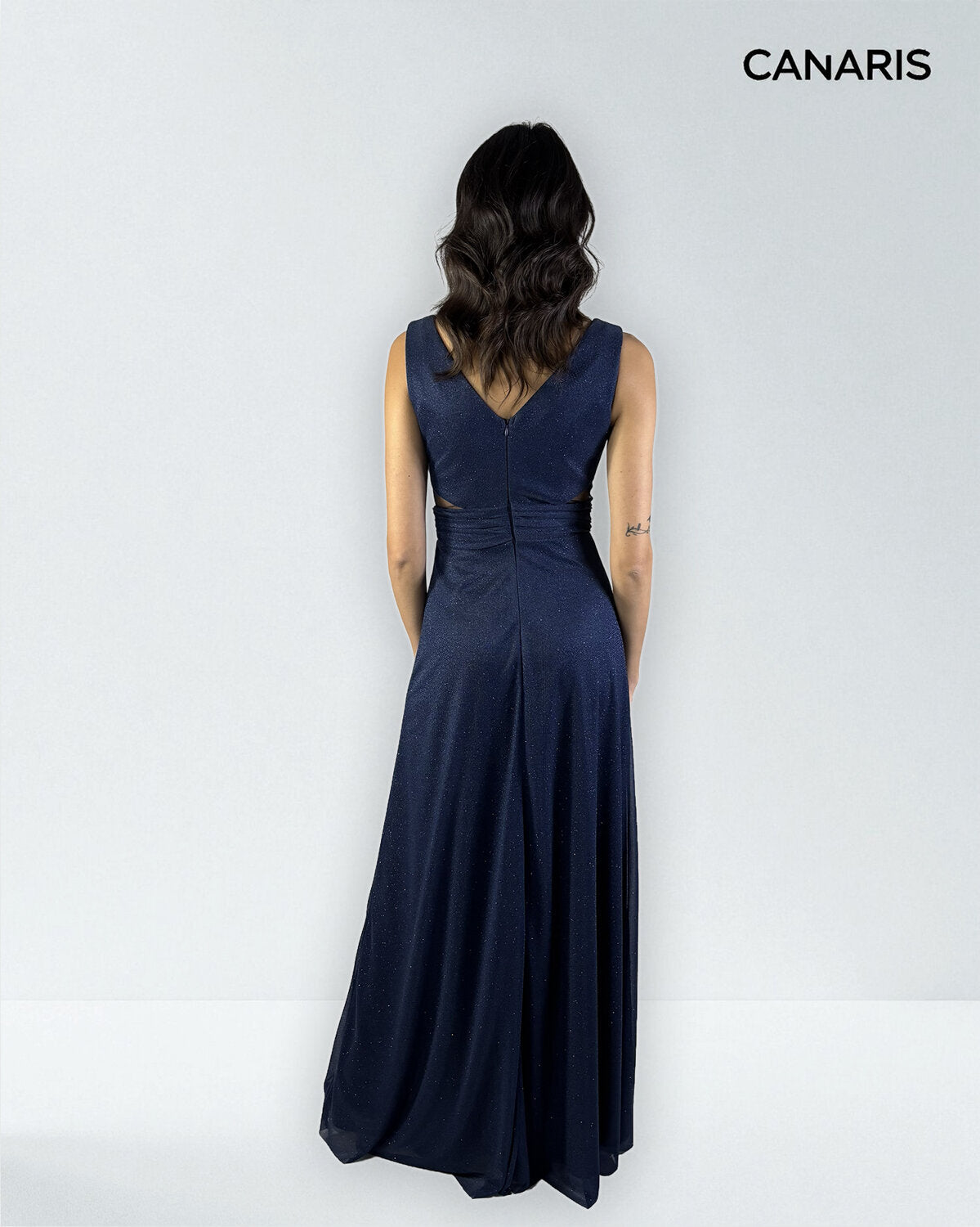 Abito cerimonia donna blu lungo damigella Lecce Canaris
