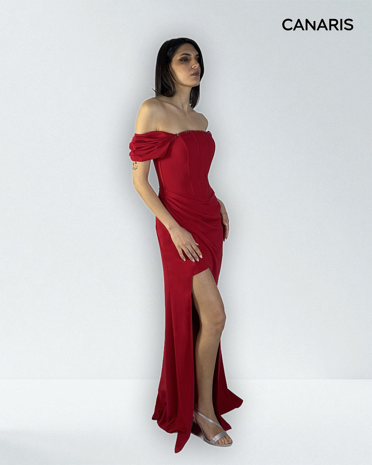 Abito cerimonia donna rosso lungo Lecce Canaris