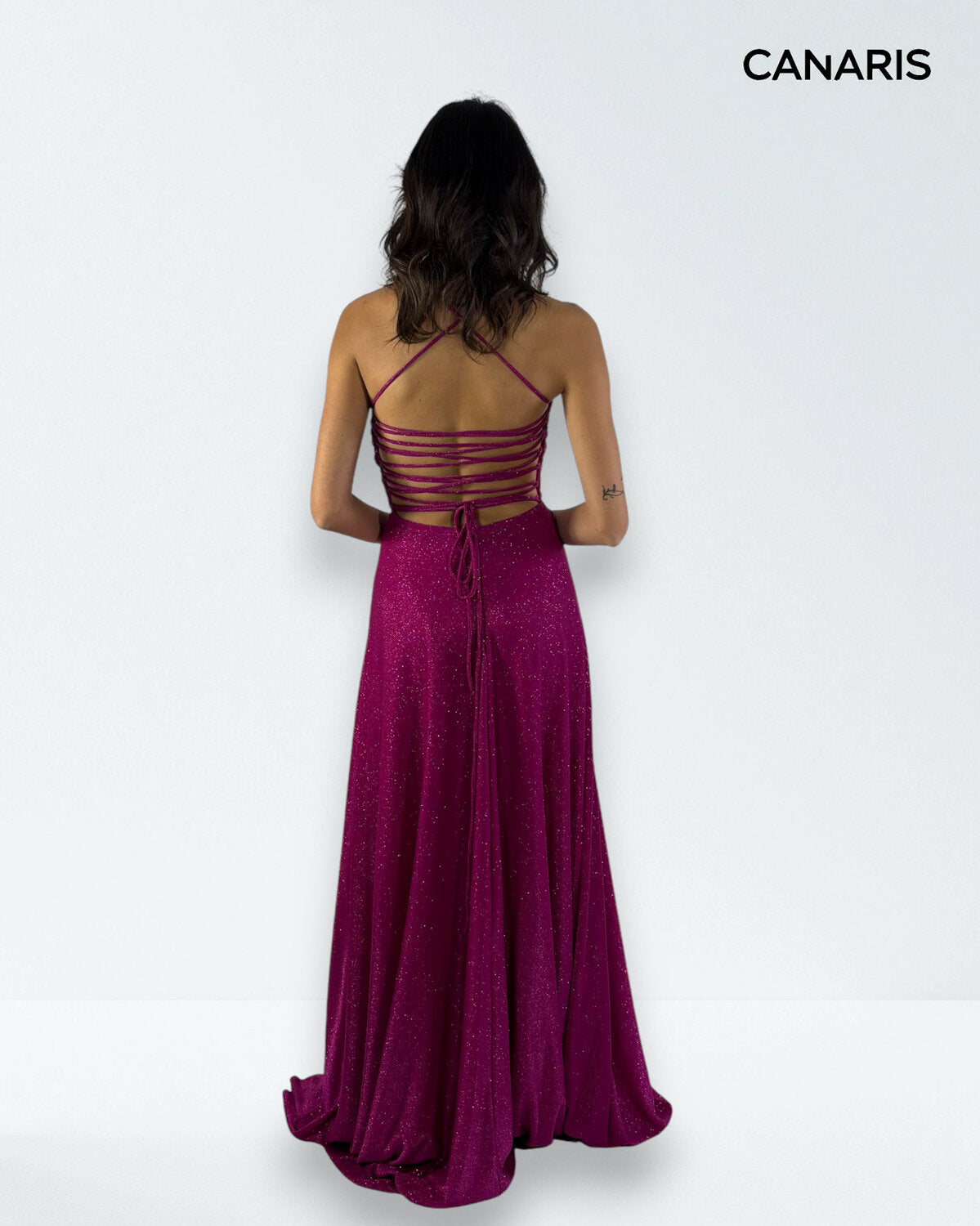 Abito cerimonia donna fucsia lungo damigella Lecce Canaris