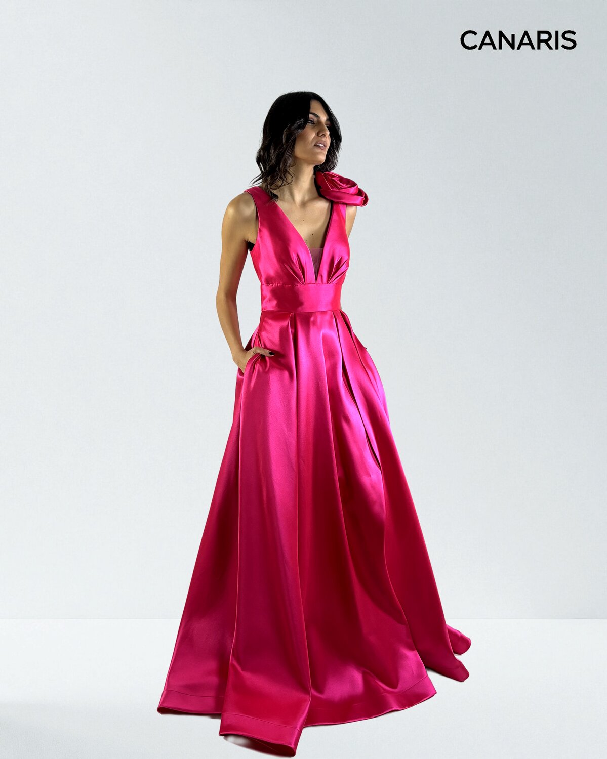 Abito cerimonia donna fucsia lungo mamma degli sposi Lecce Canaris