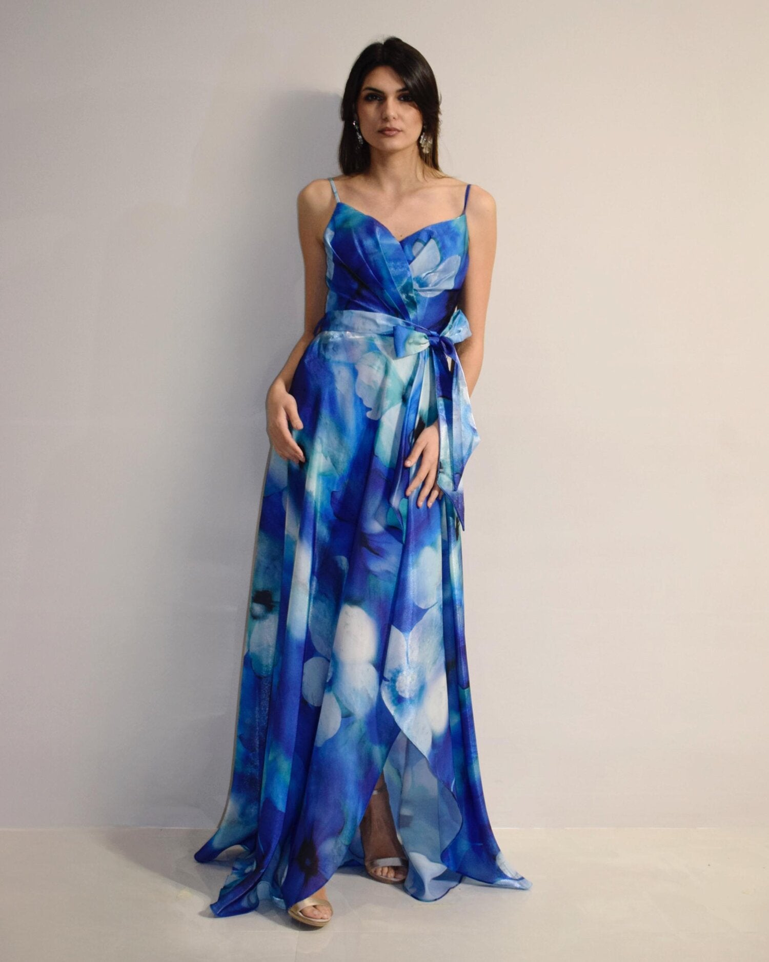 Abito cerimonia donna blu lungo Lecce Canaris