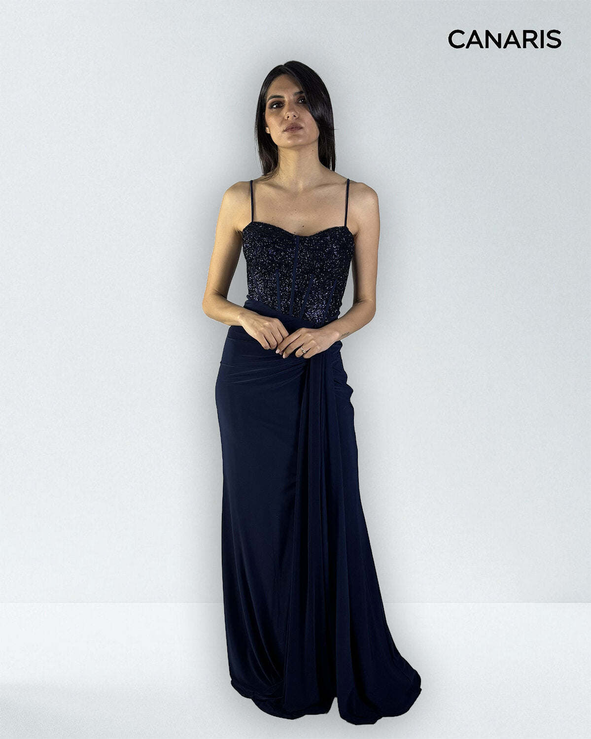 Abito cerimonia donna blu lungo Lecce Canaris