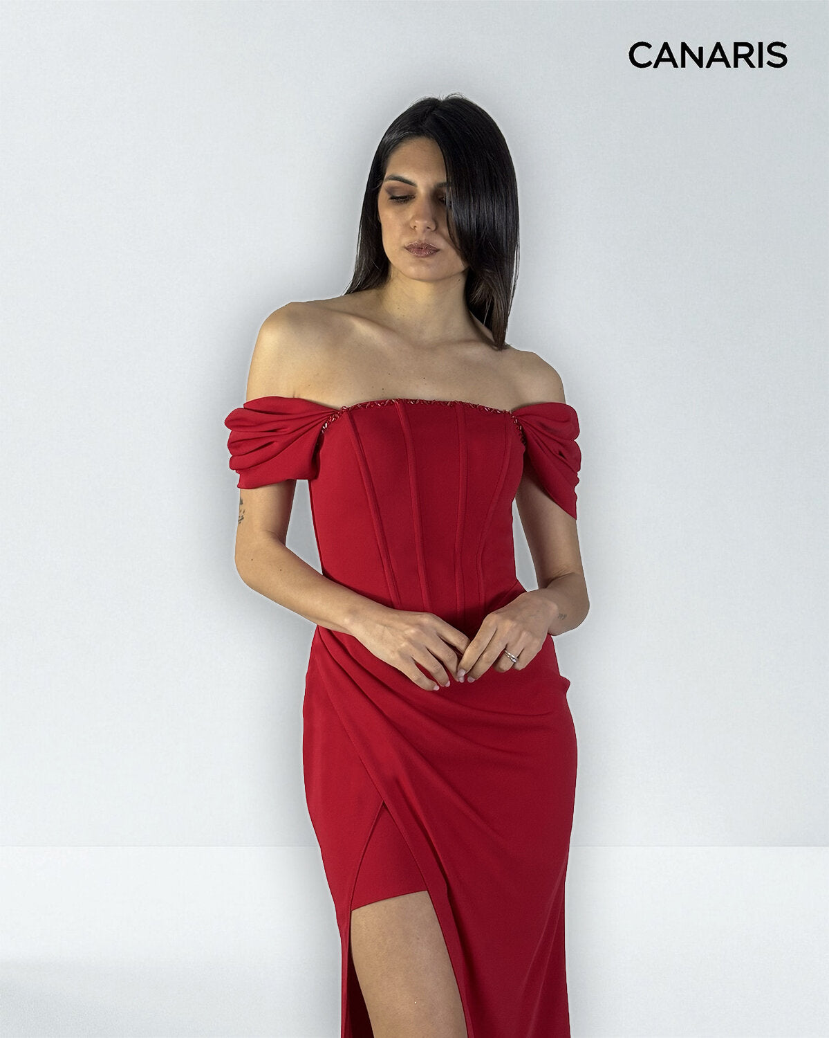 Abito cerimonia donna rosso lungo Lecce Canaris