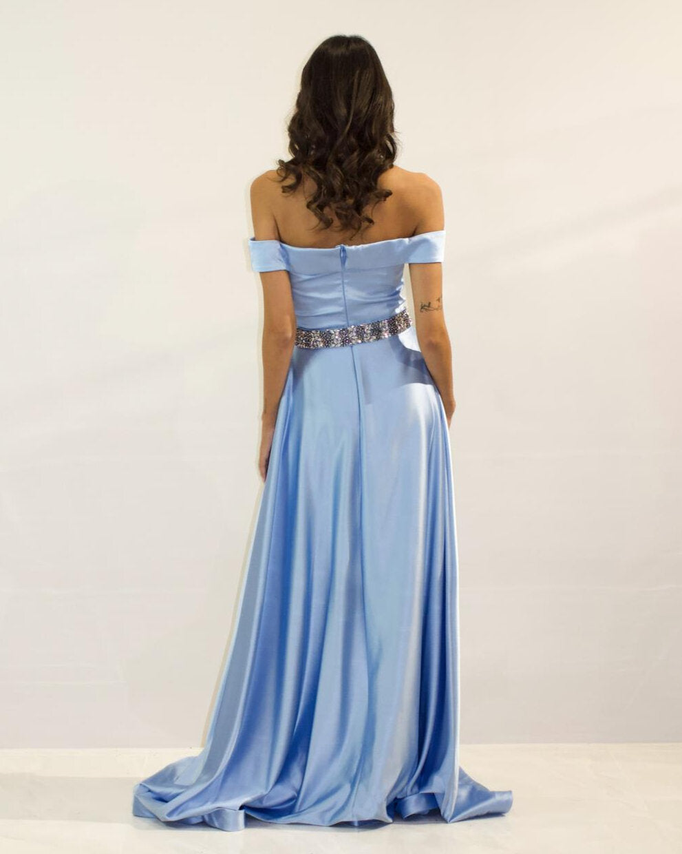 Abito cerimonia donna verde lungo mamma degli sposi Lecce Canaris