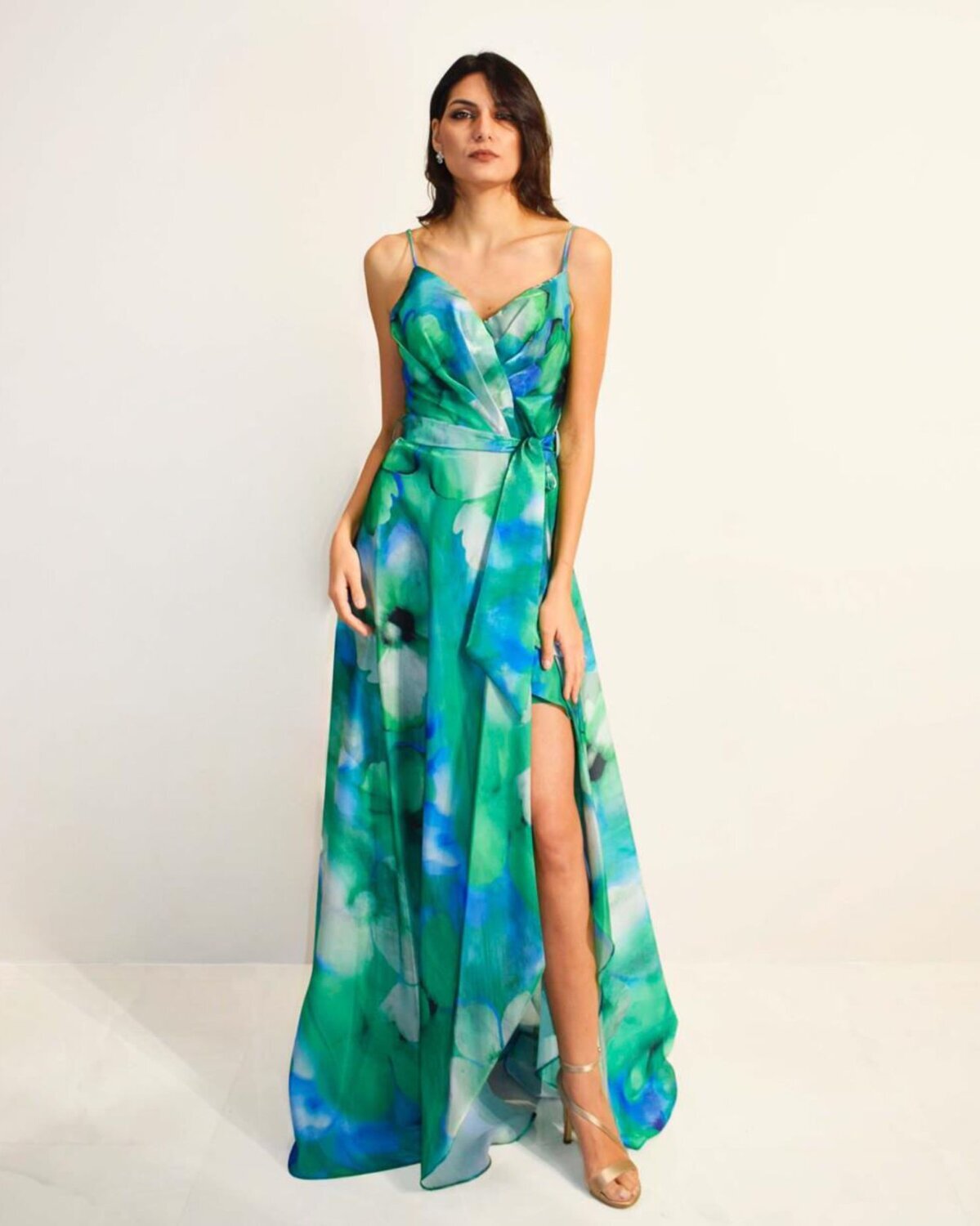 Abito cerimonia donna blu lungo Lecce Canaris