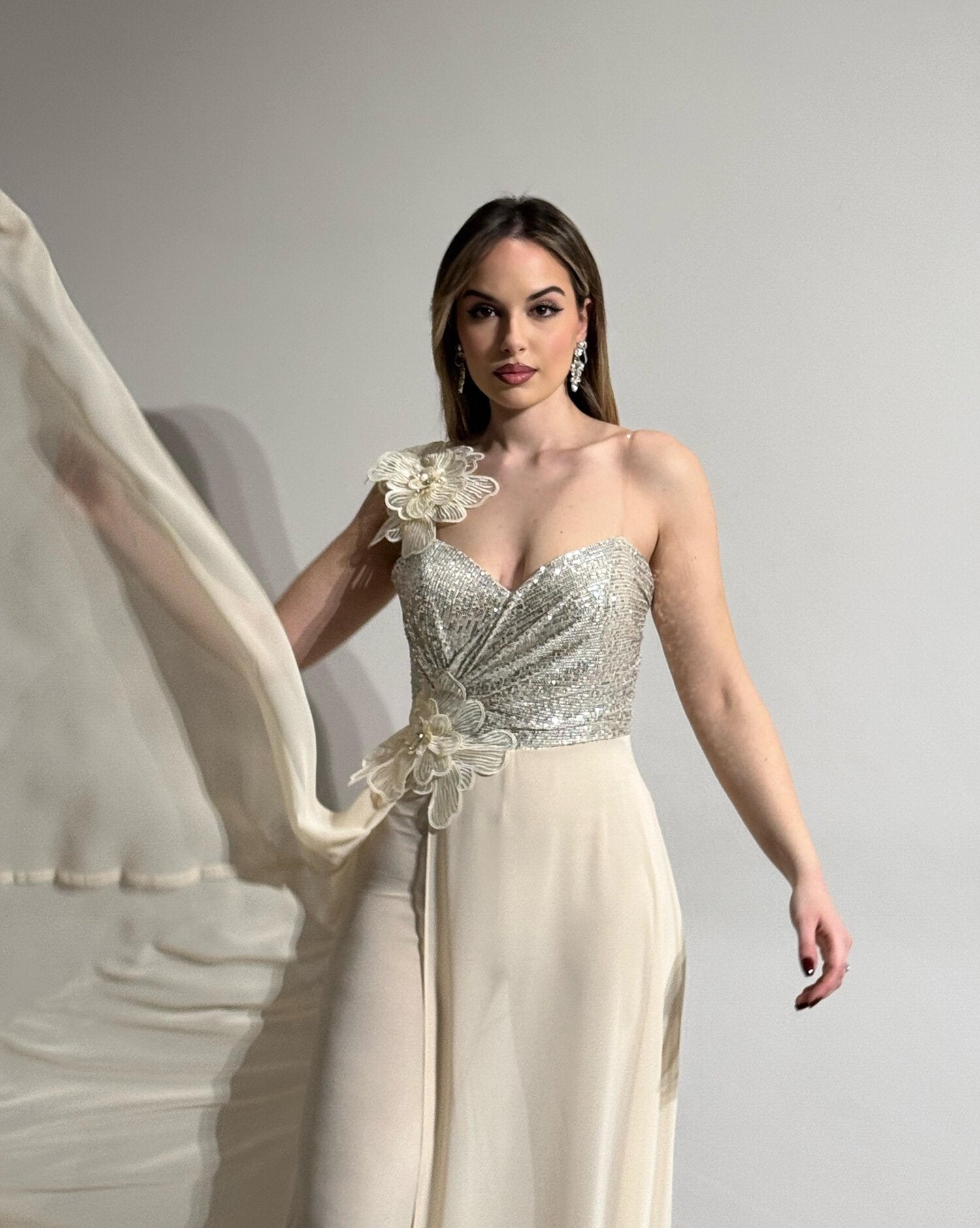 Abito cerimonia donna nero tuta elegante mamma degli sposi Lecce Canaris