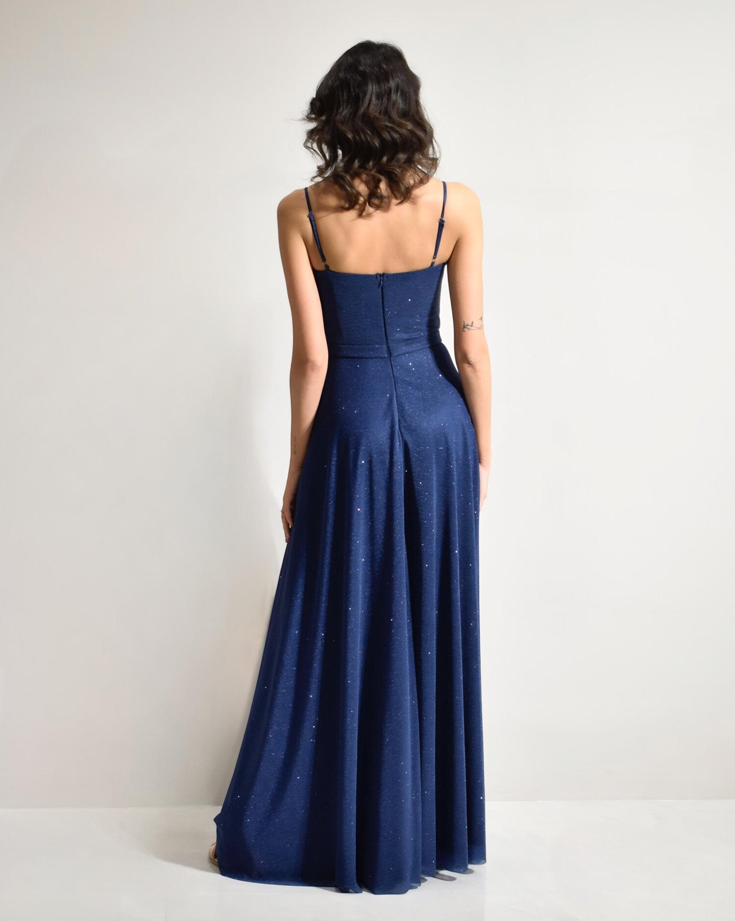 Abito cerimonia donna blu lungo damigella Lecce Canaris
