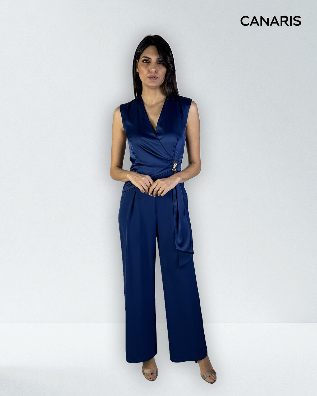 Abito cerimonia donna blu tuta elegante Lecce Canaris