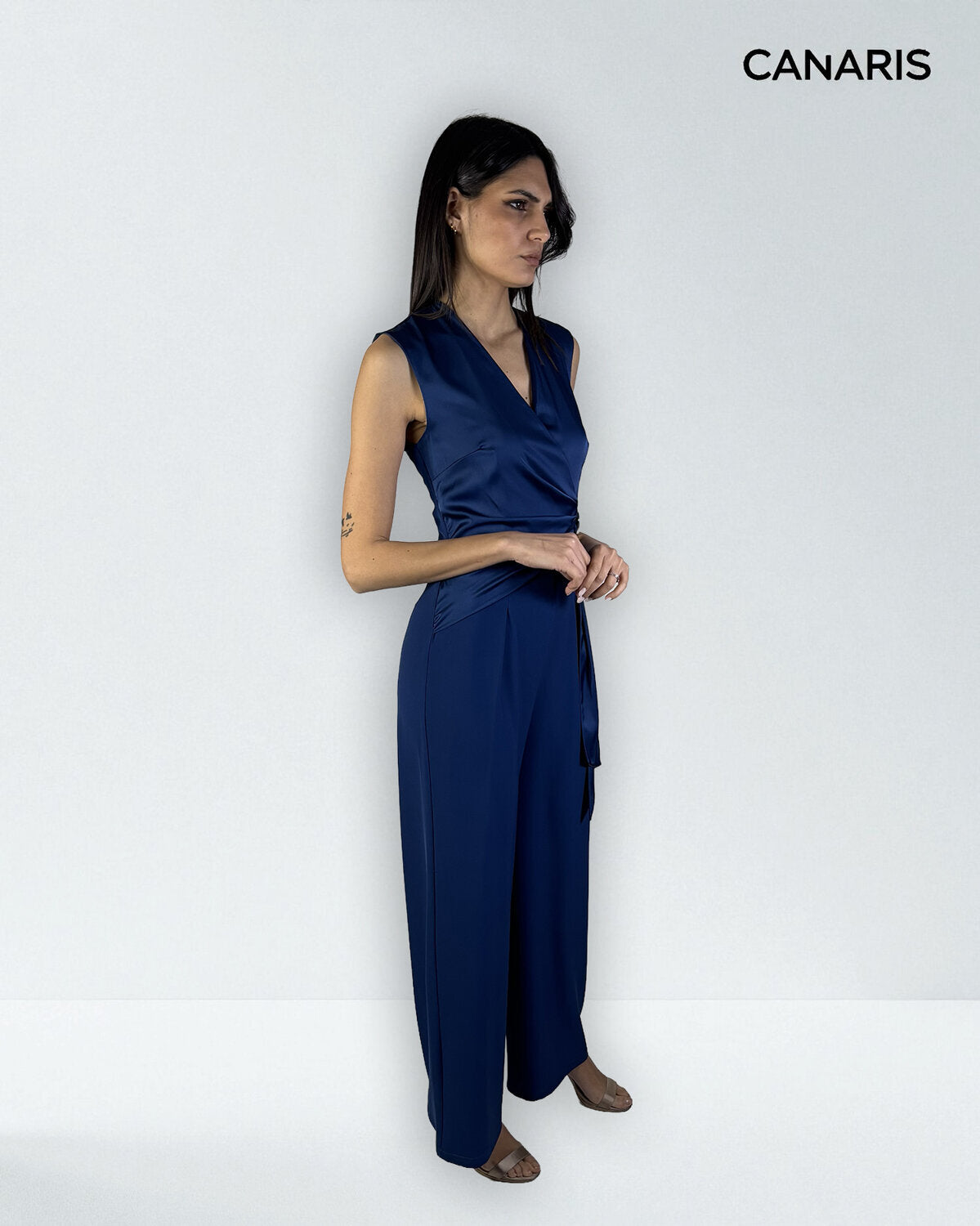 Abito cerimonia donna blu tuta elegante Lecce Canaris