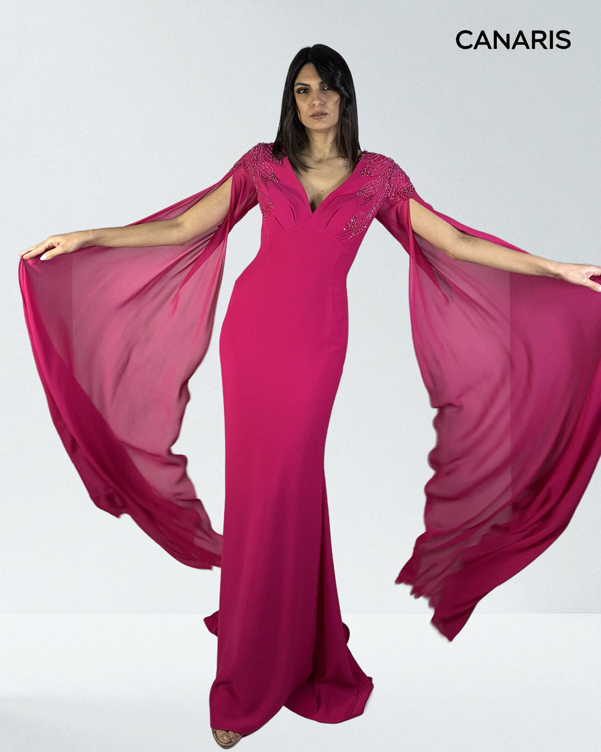 Abito cerimonia donna fucsia lungo mamma degli sposi Lecce Canaris