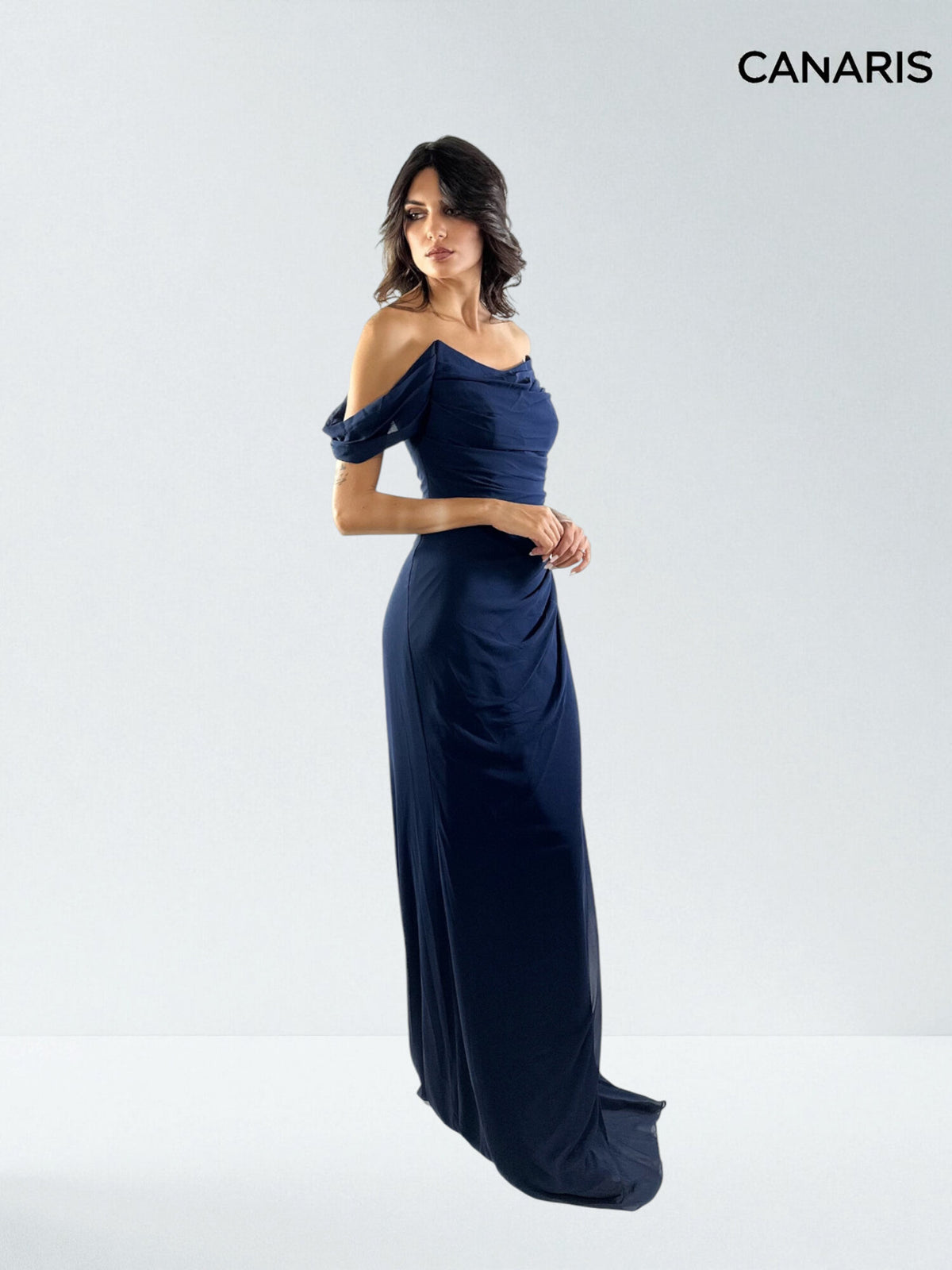 Abito cerimonia donna blu lungo mamma degli sposi Lecce Canaris