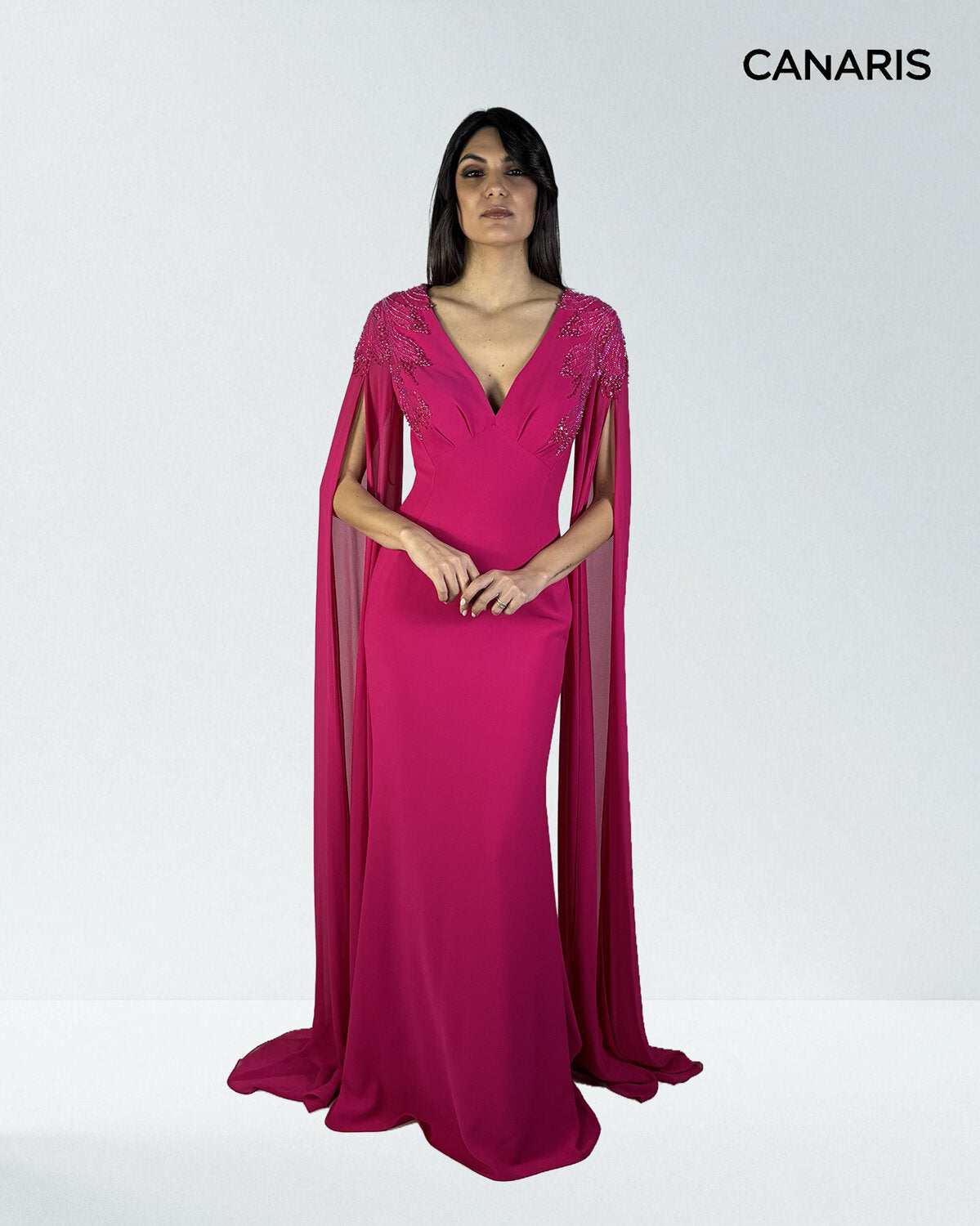 Abito cerimonia donna fucsia lungo mamma degli sposi Lecce Canaris