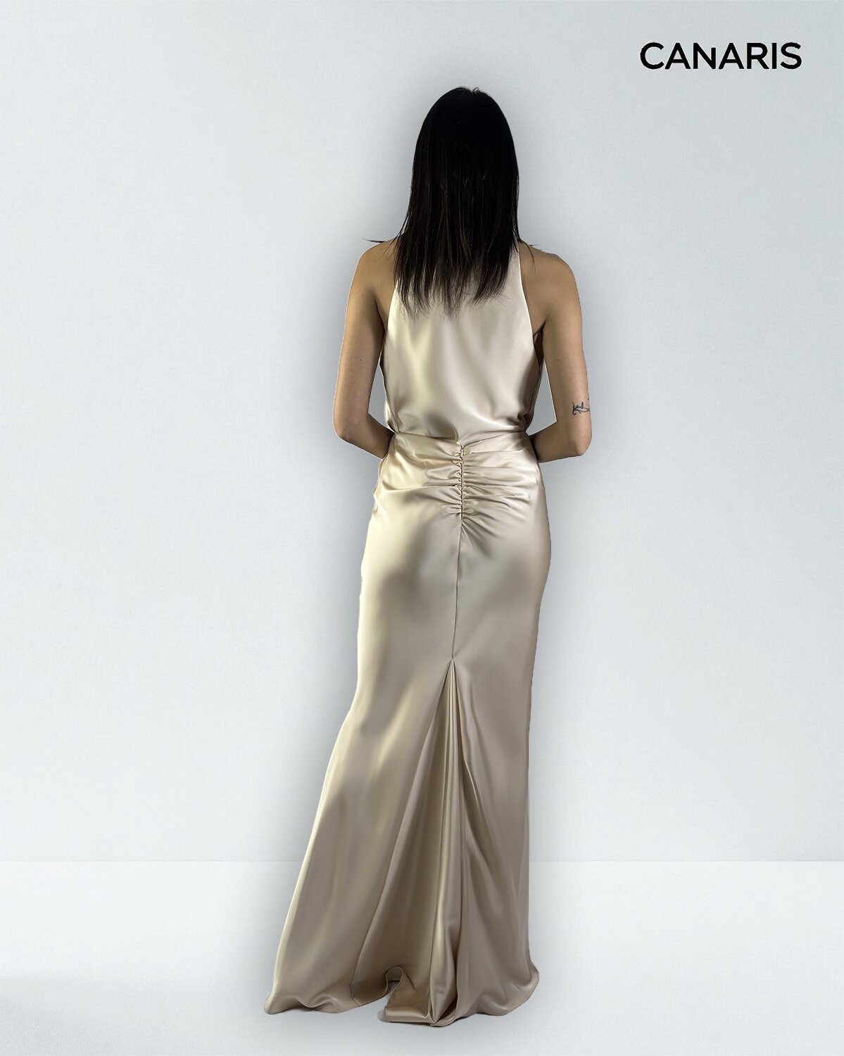 Abito cerimonia donna beige Lecce Canaris