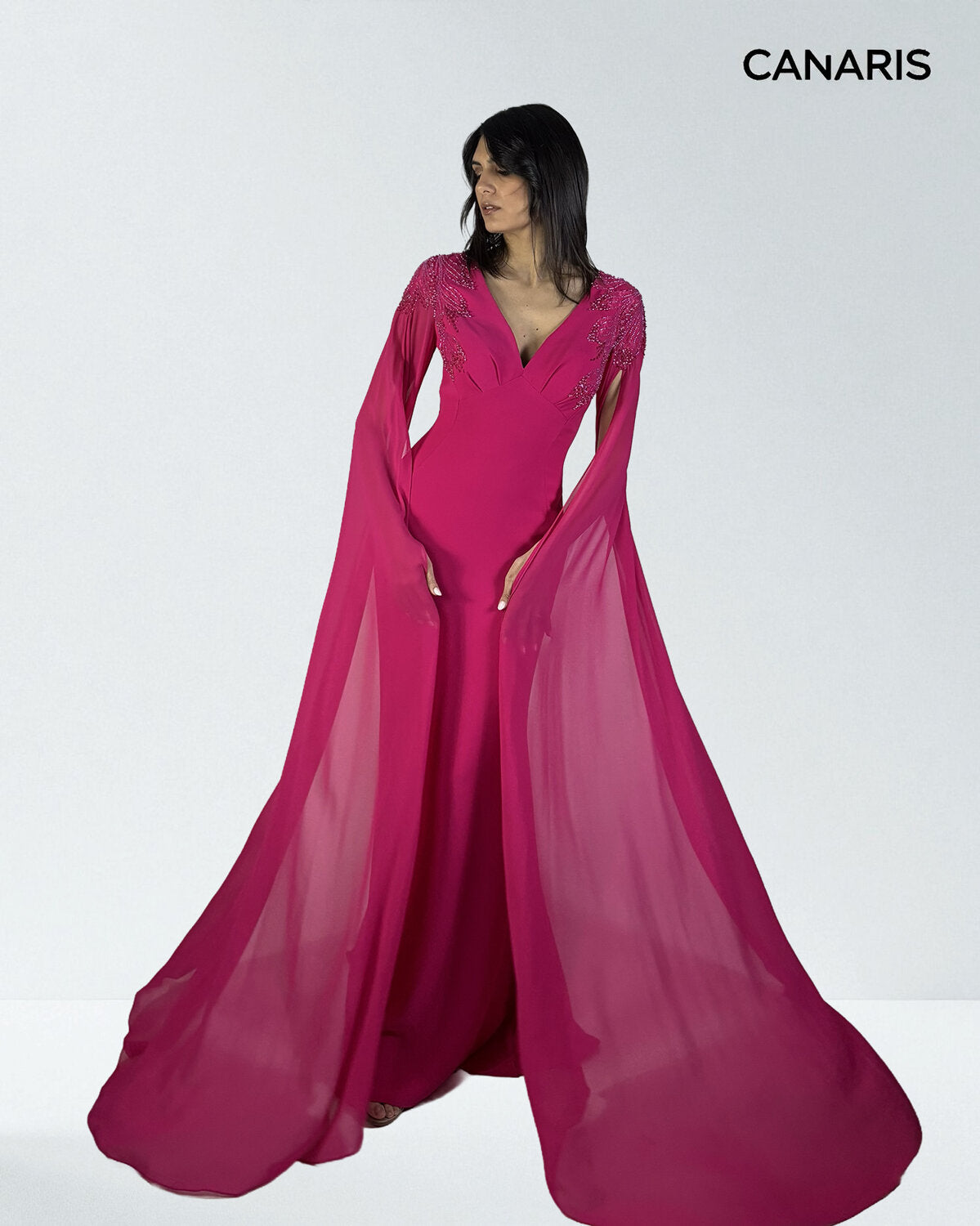 Abito cerimonia donna fucsia lungo mamma degli sposi Lecce Canaris