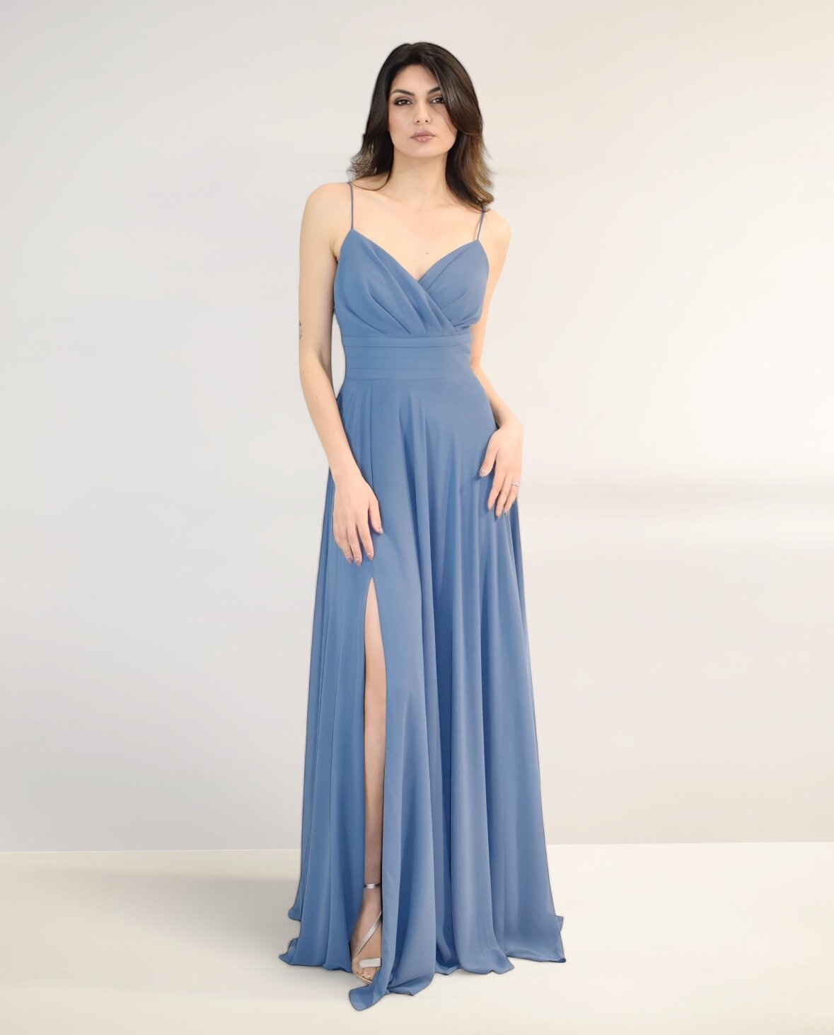 Abito cerimonia donna verde lungo damigella Lecce Canaris