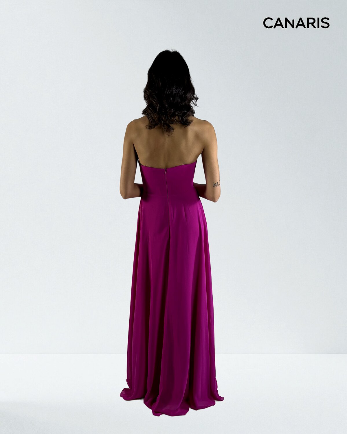 Abito cerimonia donna fucsia lungo damigella Lecce Canaris