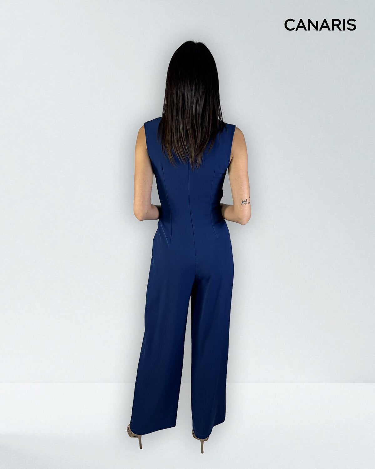 Abito cerimonia donna blu tuta elegante Lecce Canaris