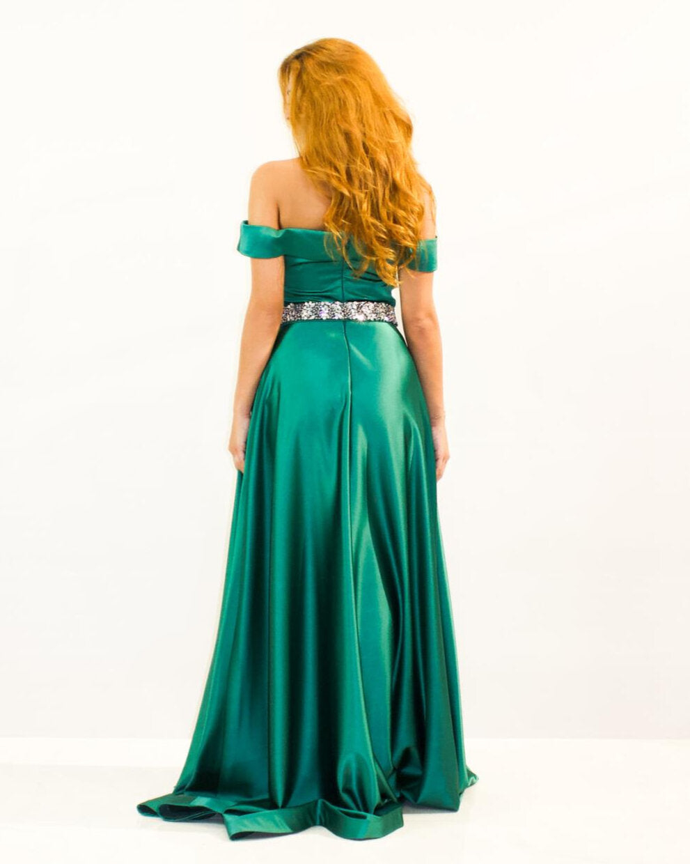 Abito cerimonia donna verde lungo mamma degli sposi Lecce Canaris