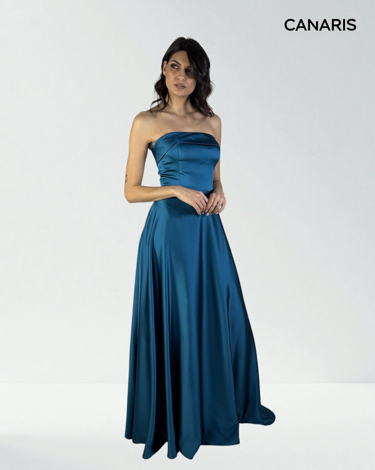 Abito cerimonia donna blu lungo damigella Lecce Canaris