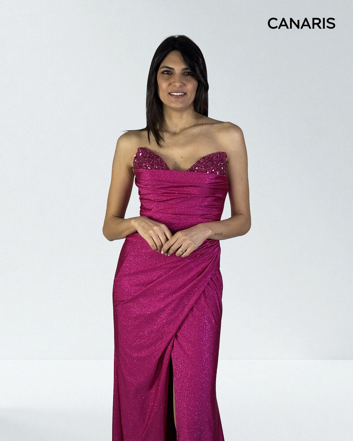 Abito cerimonia donna fucsia lungo Lecce Canaris