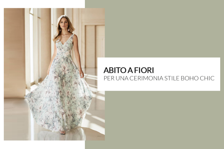 Abito a fiori per una cerimonia in stile boho chic Charme Canaris